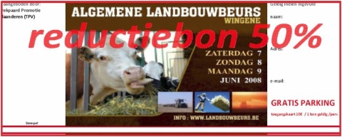 reductiebon Landbouwbeurs Wingene